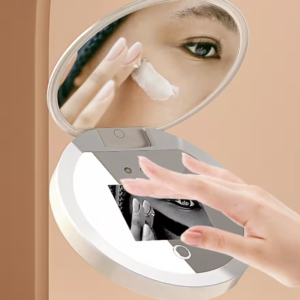 uv mirror sunscreen testing camera with light 2x magnification travel makeup 3.5in pocket size l