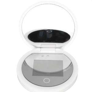 uv mirror sunscreen testing camera with light 2x magnification travel makeup 3.5in pocket size l