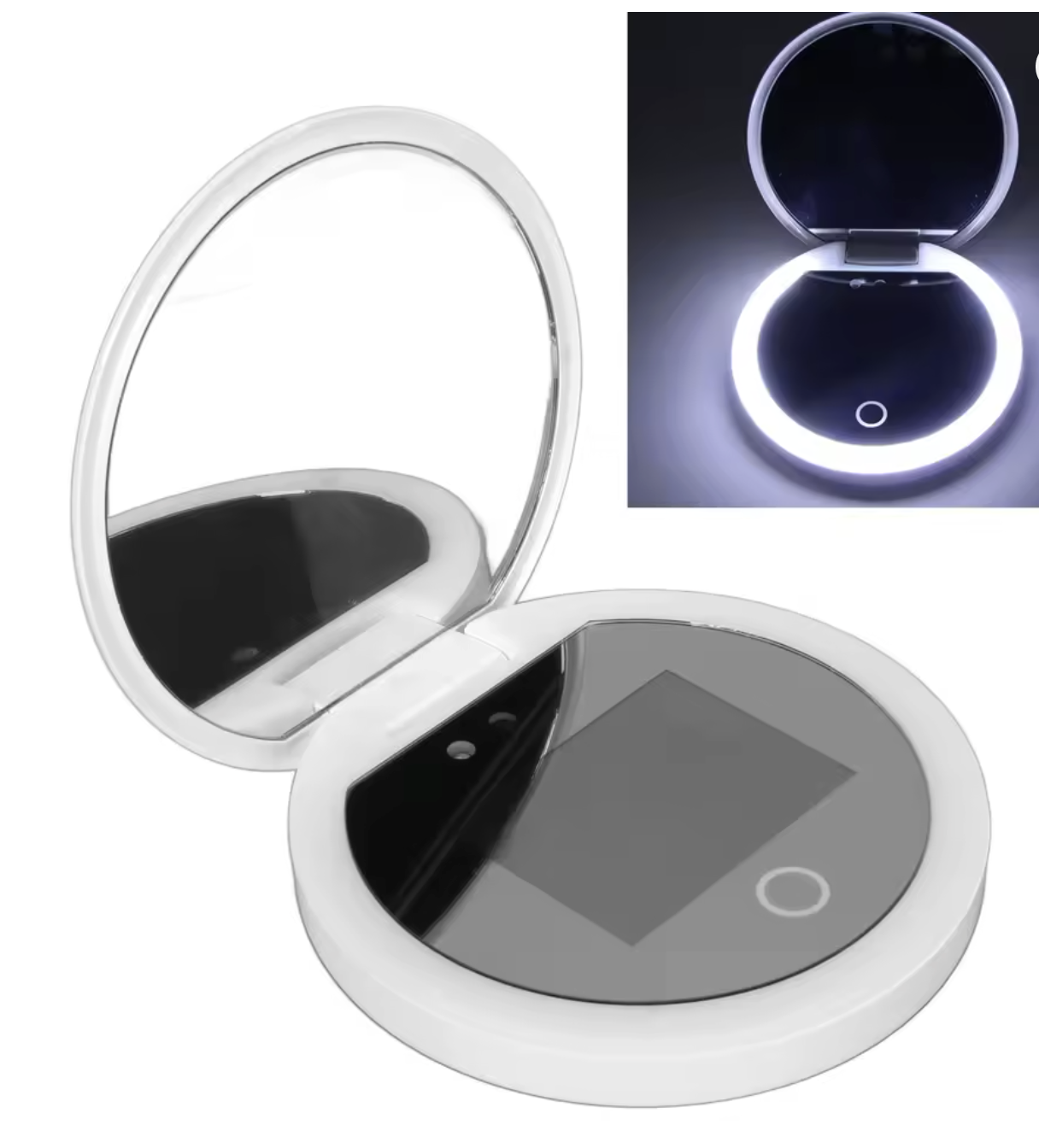uv mirror sunscreen testing camera with light 2x magnification travel makeup 3.5in pocket size l uv mirror sunscreen testing camera with light 2x magnification travel makeup 3.5in pocket size l